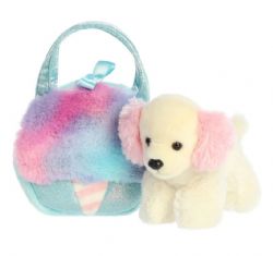 PELUCHE AURORA - SACOCHE CHIOT BARBE À PAPA 8